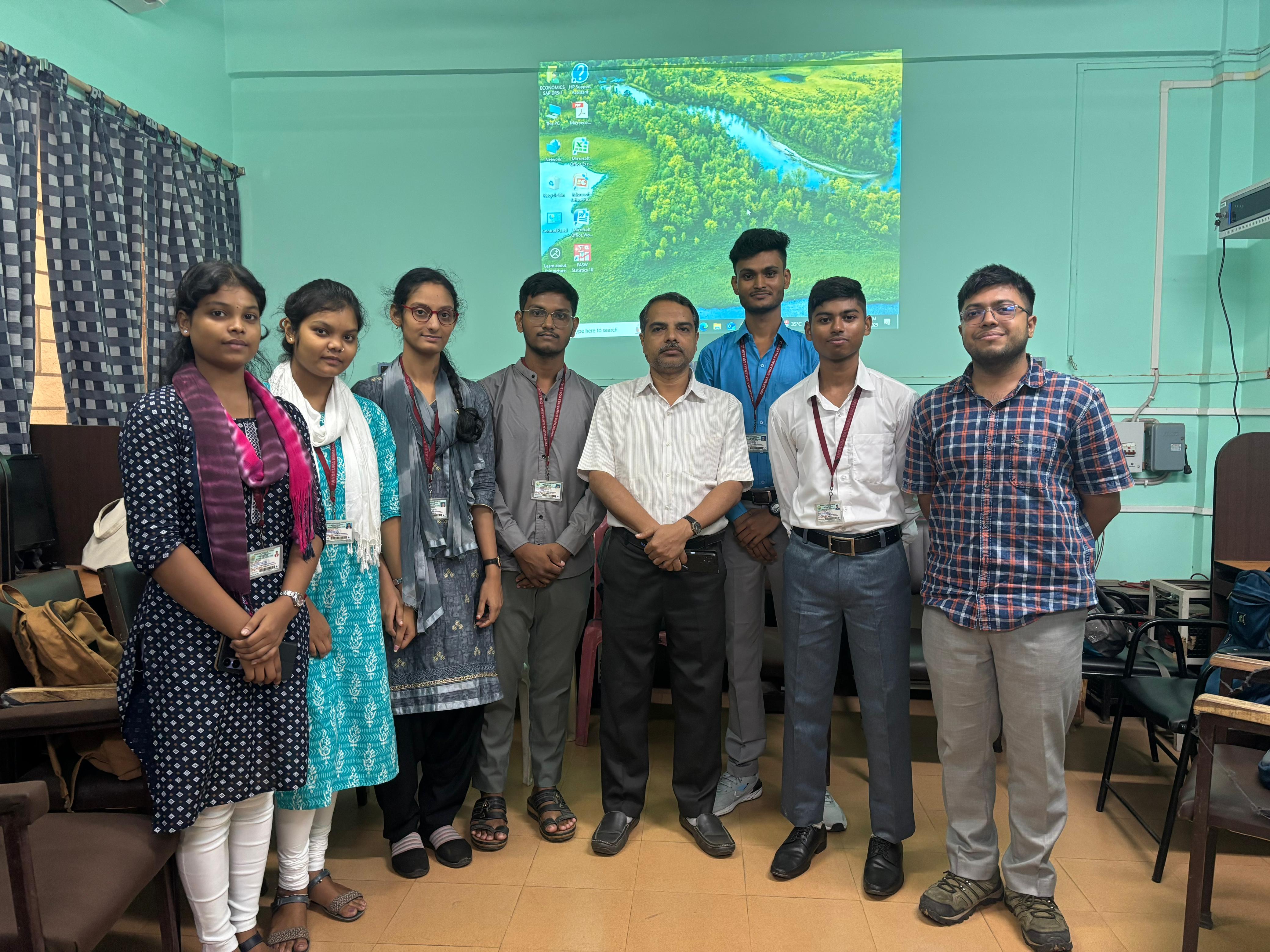 Final semester students successfully presented their dissertation project at Vidyasagar University. Supervisor: Soumyajit Bhunia, External Examiner: Prof. Ramesh Das, VU.